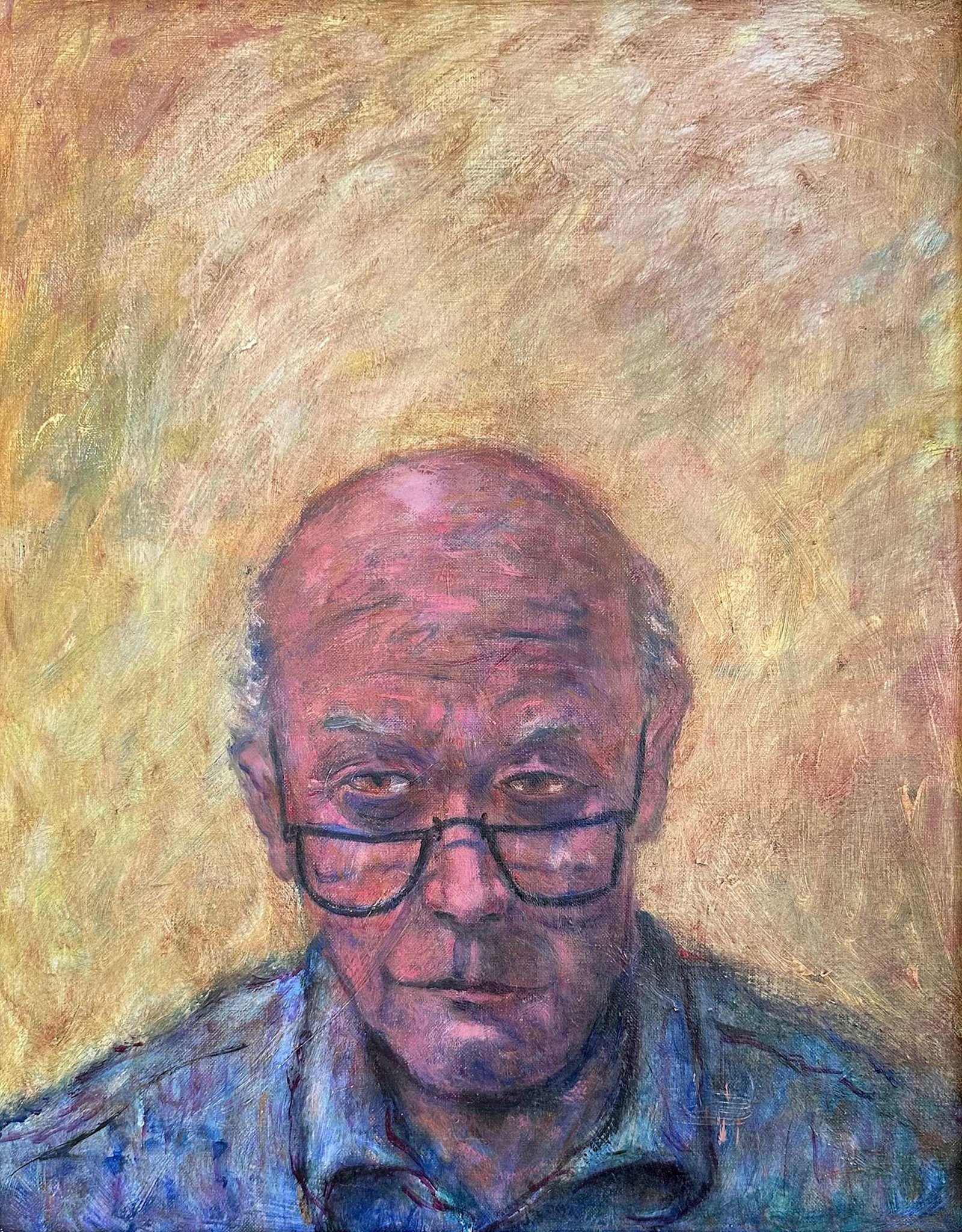 Self-Portrait A young boy on a blanket with a Dalmatian