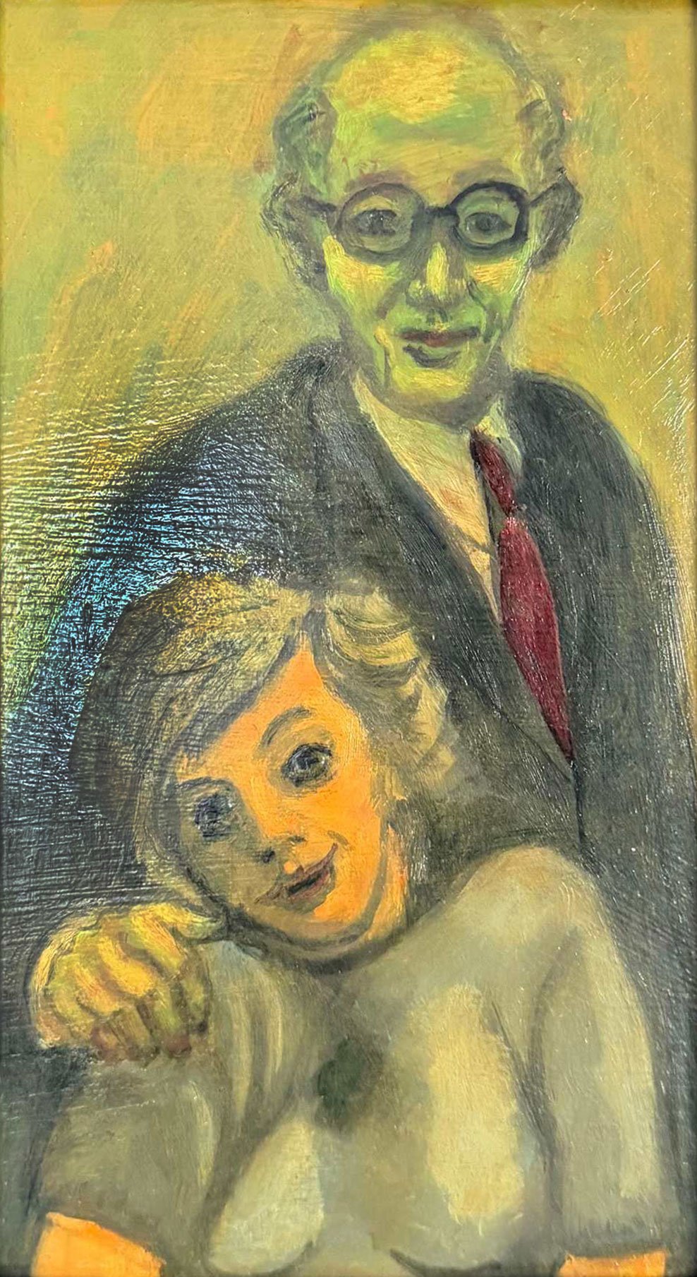 Artie and Patty Artie standing beside Patty, sitting in a chair and smiling