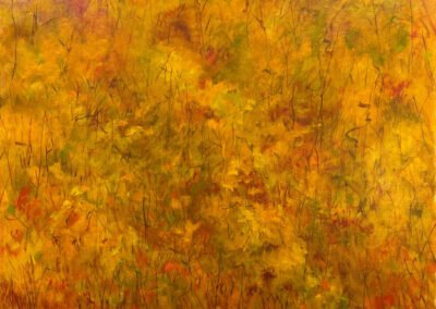 Abstract of fall leaves and grasses